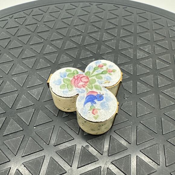 Mini Enamel Trinket/Pill Box Vintage 1950’s - Picture 1 of 6